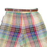 BIANCA Womens Casual Shorts Red Check M W32