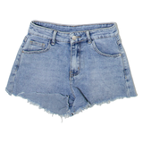 Womens Denim Shorts Blue XXS W24