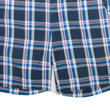 BENCH Mens Casual Shorts Blue Check M W34