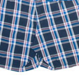BENCH Mens Casual Shorts Blue Check M W34