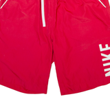 NIKE Mens Casual Shorts Red Relaxed L W30