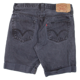 LEVI'S 501 Womens Denim Shorts Black M W32