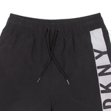 DKNY Mesh Lining Mens Swimming Shorts Black Relaxed S W26