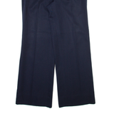 HERREN GLOBUS Mens Trousers Blue Regular Straight Wool W34 L30