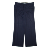 HERREN GLOBUS Mens Trousers Blue Regular Straight Wool W34 L30