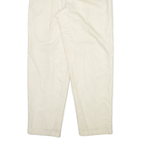 REQUIREMENTS Womens Trousers Cream Relaxed Tapered Wool W26 L30