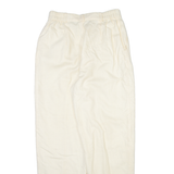 REQUIREMENTS Womens Trousers Cream Relaxed Tapered Wool W26 L30