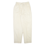 REQUIREMENTS Womens Trousers Cream Relaxed Tapered Wool W26 L30