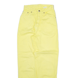 NORWISS Womens Trousers Yellow Relaxed Tapered W24 L29