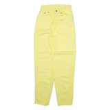 NORWISS Womens Trousers Yellow Relaxed Tapered W24 L29