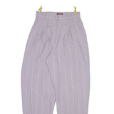 FASHION FOR FUN Womens Trousers Purple Relaxed Tapered W25 L28