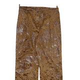 Womens Trousers Brown Regular Straight Faux Suede W30 L28