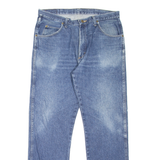 WRANGLER Mens Jeans Blue Regular Straight Stone Wash W36 L32