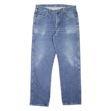 WRANGLER Mens Jeans Blue Regular Straight Stone Wash W36 L32