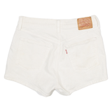 LEVI'S 501 Womens Denim Shorts Cream M W30