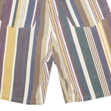 STUFFED SHIRT Mens Jorts Shorts Beige Striped XXS W24