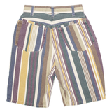 STUFFED SHIRT Mens Jorts Shorts Beige Striped XXS W24