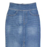 BA&SH Womens Straight Skirt Blue Midi Denim XS
