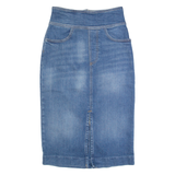 BA&SH Womens Straight Skirt Blue Midi Denim XS