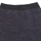 MAX&CO Womens Straight Skirt Black Short Silk Polka Dot UK 8