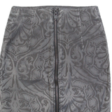 ALL SAINTS Womens Pencil Skirt Grey Knee Length Paisley UK 4