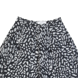 REISS Womens Pleated Skirt Black Short Spotted UK 4