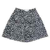 REISS Womens Pleated Skirt Black Short Spotted UK 4