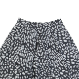 REISS Womens Pleated Skirt Black Short Spotted UK 4