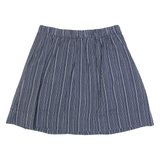 GAP Womens Pleated Skirt Blue Short Striped XS