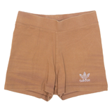 ADIDAS Womens Sports Shorts Brown Slim UK 10 W22