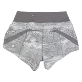 LULULEMON Womens Sports Shorts Grey Relaxed Crazy Pattern S W26