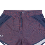UNDER ARMOUR Womens Sports Shorts Blue Relaxed Spotted XS W24