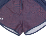 UNDER ARMOUR Womens Sports Shorts Blue Relaxed Spotted XS W24