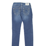 TRUE RELIGION Stella Distressed Womens Jeans Blue Slim Skinny W24 L34