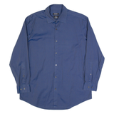 DKNY Slim Fit Mens Plain Shirt Blue Long Sleeve L