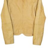 YES OR NO Womens Blazer Jacket Brown Leather 90s S