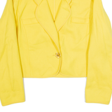 HERO MODELL Womens Blazer Jacket Yellow Wool 90s S