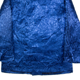 JIAN YUE Eastern Inspired Mens Jacket Blue 90s Floral L