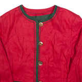 RESI HAMMERER Womens Blazer Jacket Red Linen 90s S