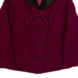 Womens Pea Jacket Purple 90s S