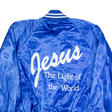 AUBURN SPORTSWEAR Mens Bomber Jacket Blue 90s L