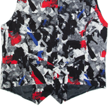 Womens Blazer Waistcoat Black Crazy Pattern L