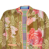 Womens Jacket Green 90s Floral L