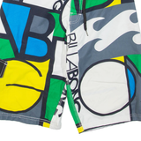 BILLABONG Mesh Lined Mens Swimming Shorts Grey Crazy Pattern M W30