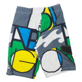 BILLABONG Mesh Lined Mens Swimming Shorts Grey Crazy Pattern M W30