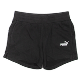 PUMA Womens Casual Shorts Black UK 12 W28