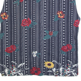 SUCCO DI FRUTTA Womens Waistcoat Blue Striped XL