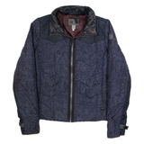 G-STAR Womens Puffer Jacket Blue Spotted M