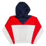 CHAMPION Mesh Lined Womens Track Jacket Red Hooded Colourblock XS