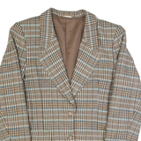 ALEXON Womens Blazer Jacket Brown Wool 90s Check M
